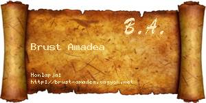 Brust Amadea névjegykártya
